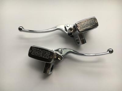 China 1 PAIR CHROME HARLEY DAVIDSON SPORTSTER IRON 883 12000 BRAKE MASTER CYLINDER for sale