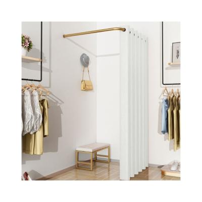 China Sophisticated Clothing Store Tech Round Movable Changing Removable Fitting Room for sale