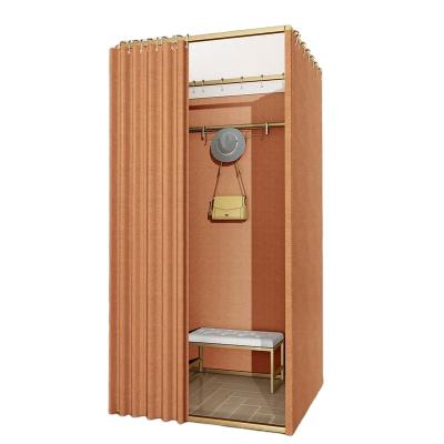 China Clothing Store Style Hot Selling New Boutique Tailoring Gold Simple Square Rack Hangs Cloakroom for sale