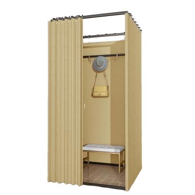 China Clothing Store Super Quality Modern Wooden Portable Fit Mobile Dressing Room for sale