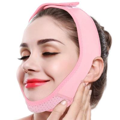 China Chin Cheek Lift Up Band Double Face Facial Massager Belt Double Anti Face Massager Slimming Slim Face Mask Belt Slimming V-Line Massager for sale