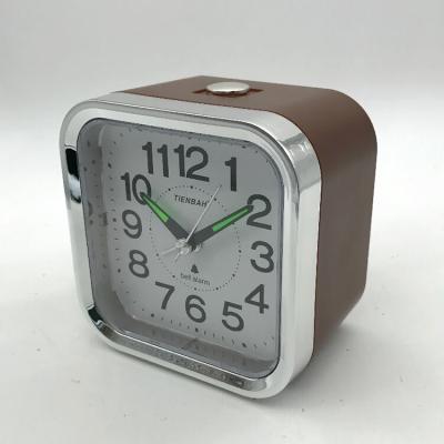 China Hot Sale Home Decor Radio Desk Clock Small Plastic Square Alarm Table Clock for sale