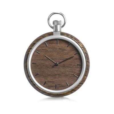 China New Style Retro Pocket Watches Non-specific Custom Quartz Wooden Antique Pocket Watches for sale