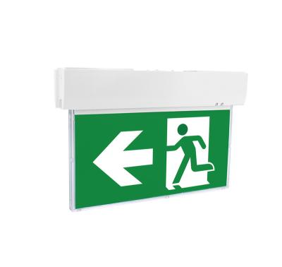 China Emergency Exit Indoor Decor Easy Install Wall Mounted Emergency Led Display Exit Sign Aluminum Hard Plate for sale