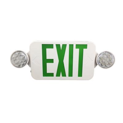 China Emergency Exit Exit Sign Symbol With Two LED Main Building Emergency Exit Sign Led Combo Exit Light Sign for sale