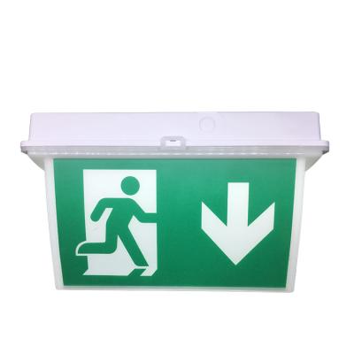 China Emergency Exit IP65 Emergency Exit Lighting Emergency Power Supply 1.5 Watt Energy Saving Light Recessed Exit Sign Fixture for sale