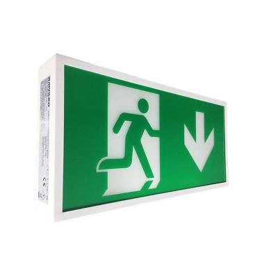 China Emergency Exit Emergency Duration Cold Steel Material 3H AC220-240V Time Led Luminous Emergency Exit Sign Price for sale