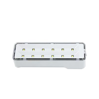 China Hot Sale Rechargeable Emergency Light LED Emergency Light With 12 LEDs White ABS+plating 10 Hours Duration Non-maintained for sale