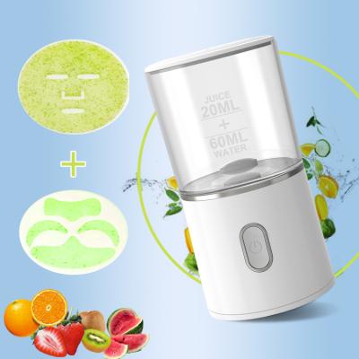 China 2022 New Arrival Dark DIY Mini Portable Rechargeable Circles Fruit Mask Maker Machine With 2 Face Mask Tray for sale