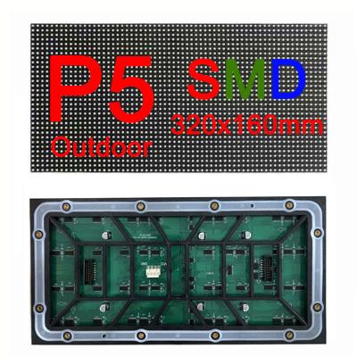 China Wholesales Advertising/Message Ready To Board Outdoor LED Display Module P5 LED Module 320x160mm P5 SMD1921 LED Panel In Stock for sale