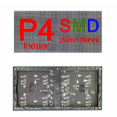 China Wholesales Advertising/Message Ready To Board 256x128mm P4 Indoor LED Display Module SMD2121 LED Panel In Stock for sale