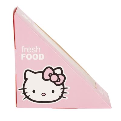 China Eco - Friendly Disposable Recyclable Takeout Custom Logo Sandwich Kraft Paper Lunch Box for sale