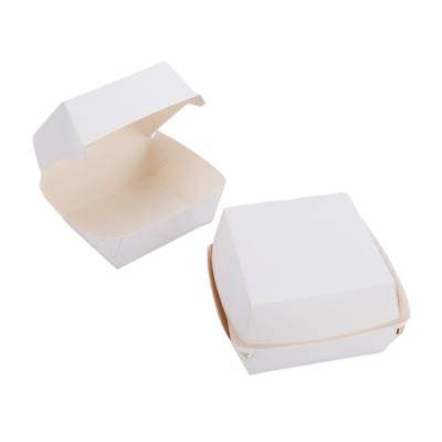 China Recyclable Restaurant Wholesale Eco-Friendly Disposable Food Craft Kraft Paper Burger Box Corrugated Plastic for sale