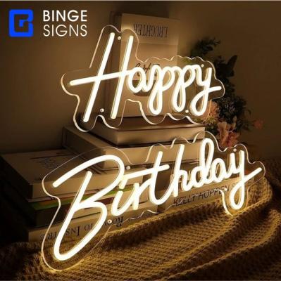 China Sports Stadiums Manufacturers Led Happy Birthday Neon Sign Suppliers Wall Custom Neon Sign Bar Neon Sign For Business for sale