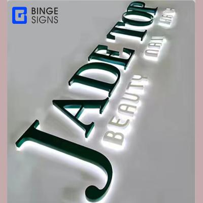 China 2023 Modern Solid Acrylic Custom Sign Large Shine Sign Stainless Steel Custom Lead Material for sale