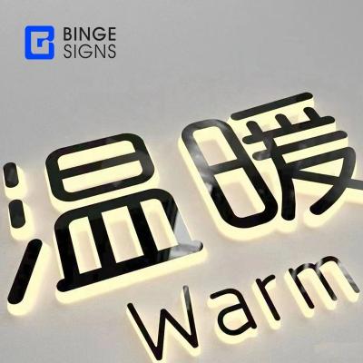 China Luxury Bomb Outdoor Stainless Acrylic Electronic Electronic Sign LED Sign Illuminated Sign For Shops for sale