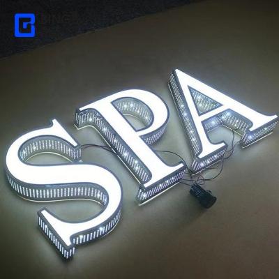 China Custom Luxury Bomb Acrylic Electronic Led Signs For SPA And Other Stores Neon Sign Light Box Frontlit Sign for sale