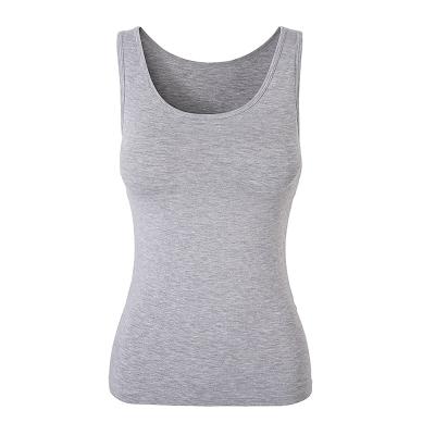 China Custom Women's Basic Tank Top Solid Color Breathable Scoop Neck Tank Top Women zu verkaufen