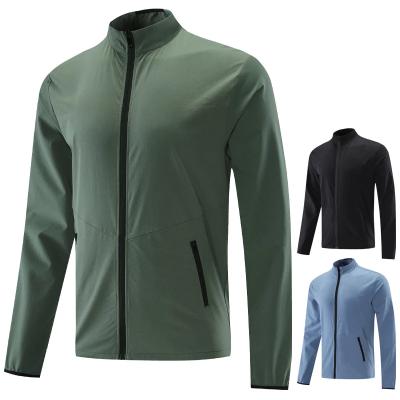 China Autumn Outdoor Sportswear Breathable Male Slim Running Gym Sweatshirts Men Sports Coats Reversible Zipper Jackets for sale