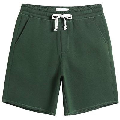 Cina Men's Cotton Breathable Custom Casual Shorts Drawstring Gym Shorts Solid Color Casual Sweat Shorts in vendita