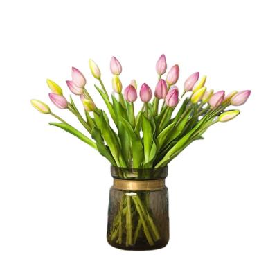 China Artificial Flower High Quality Real Touch Material PU Tulip for sale