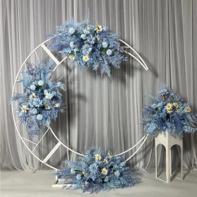 China Wedding Wholesale Custom 78.74 Inch Moon Shape Artificial Flower Wedding Party Decoration For Decor for sale