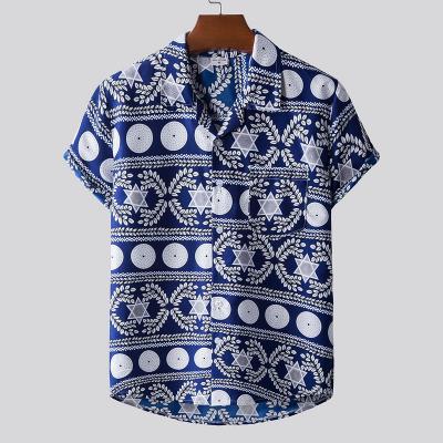 China Breathable Cotton Canvas Shirt Casual Short Sleeve Summer Button Up Shirts For Men for sale