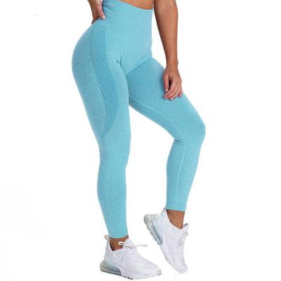 China 2021 Breathable Elastic Slim Fitness Gym Workout Leggings Butt Lifter Wrinkle Gaiters Yoga Pants for sale