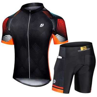 China Breathable Men's Cycling Tank Top Set MTB Road Bike Shorts Complete Bike Shirt With 5D Gel Protection And 5 Pockets 4 Colors for sale