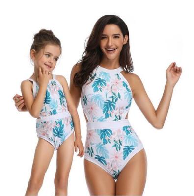 China Breathable 2021 Mothers Daughter Outfits One Piece Mommy And Me Swimsuit Family Look Matching Swimwear for sale