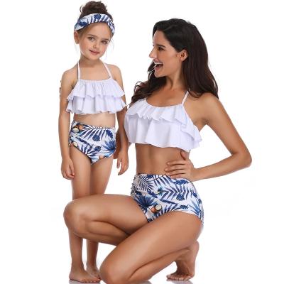 China Breathable Family Matching Mother Daughter Bikini Swimwear Women Swimsuit Children Baby Kids Beach Swimwear for sale