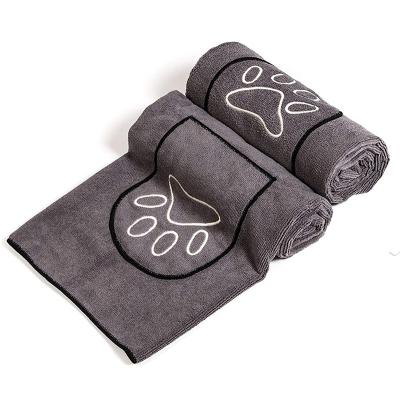 China New Design Viable Paw Pattern Pet Dog Grooming Dryer Towel for sale