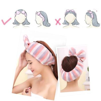 China High Elastic MicroFiber Shower Wash Face Bath Spa Hair Wrap Makeup Headband Headband for sale