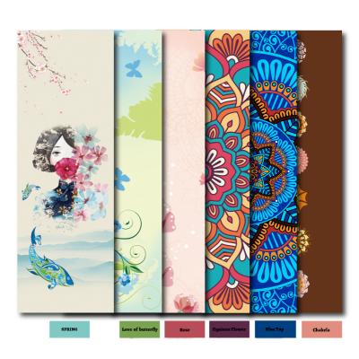 China New Style Non-slip Print Suede And Eco-friendly Tape Yoga Mat For Home Fitness And Sports for sale