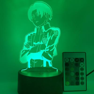 China Acrylic Illusion Lamp 16 Colors 3D 7 Colors 7 Color Changing Anime LED Light 2022 Flashing Remote Control Table Lamp Christmas Gifts for sale