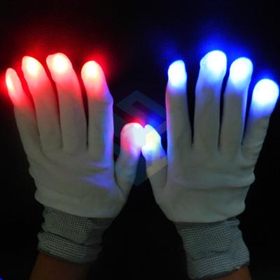 China Halloween Costume Nylon Rhinestone Light Up Glove , Nylon Led Glove Michael Jackson Brand New Glove for sale