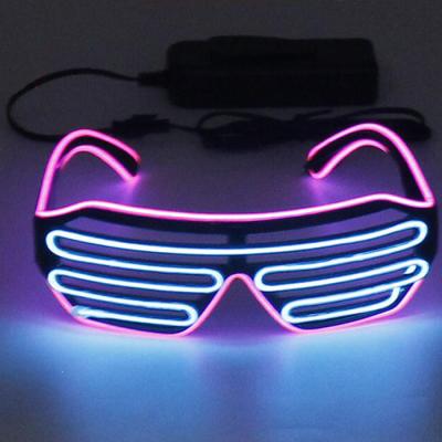 China Festival Props DJ Nightclub Props Led Party Glasses Ray-Ban, EL Light Glasses, Light Up Sunglasses For Christmas for sale