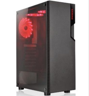 China With Fan High Quality Gaming Computer Case With RGB Fans Tempered Glass Gaming PC Desktop Case for sale