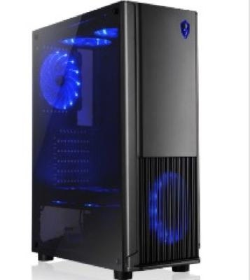 China With Fan High Quality Gaming Computer Case With RGB Fans Tempered Glass Gaming PC Desktop Case for sale