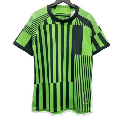 China Shirts & Main the 23-24 season version wholesale Thai good quality green stripe home quick-drying soccer jersey for sale