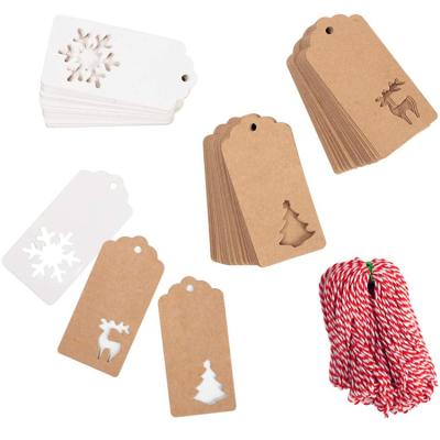 China Premium High Quality Recyled Kraft Paper Christmas Gift Tag , Hangtag Christmas for sale