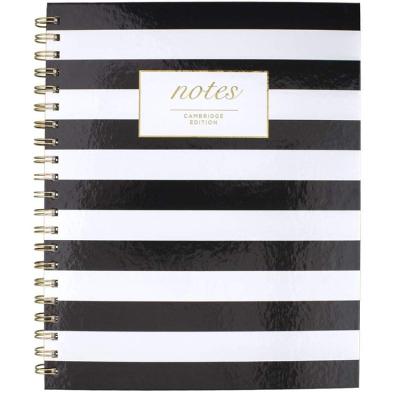 China Fashion Spiral Stripe 80 Black Blank Sheets Thick Spiral Notebook for Business for sale