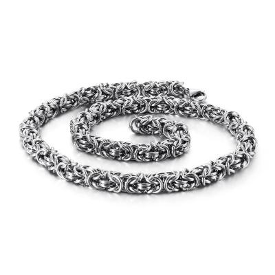 China BAIQUE Anti-Allergy Chains Mens Vintage Jewelry Stainless Steel Necklace Chain 6mm 7mm 8mm For Men for sale