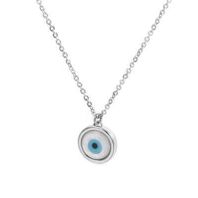 China BAIQUE Anti-Allergy Stainless Steel Single Eye Necklace For Women for sale