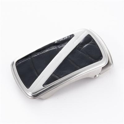 China Nickel Free Stainless Steel Custom Brands Z Letter Leather Cover Men Automatic Belt Buckle for sale