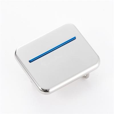 China Shiny Metal Nickel Free Mens Stainless Steel Belt Buckle Custom With Blue Bar for sale