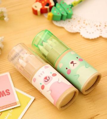 China Professional Custom Wooden Kids 12 Colors Desktop Wholesale 12 Colors Kids Mini Colored Pencils Set For for sale