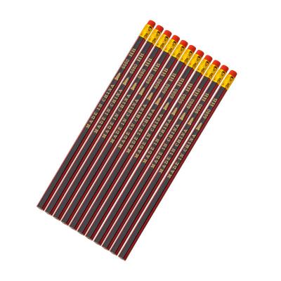 China office & School Pencil Custom Logo Sketching Pencil Students Writing Pencil HB Wooden Hexagonal Pencil With Eraser for sale