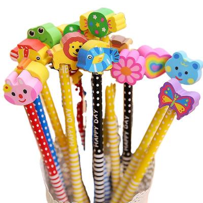 China office & Professional School Pencil Pupil Reward HB Belt Eraser Pencil Kids Pencil for sale