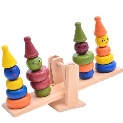 China Toy Early Educational Educational Toy 3-6 Years Stacked Stone Children Folding Wooden Building Blocks for sale